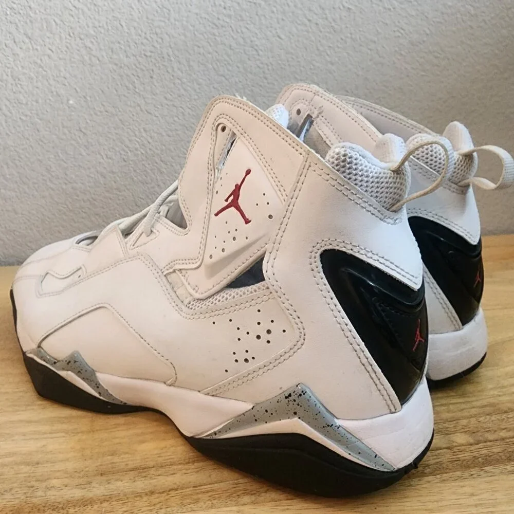 Air Jordan True Flight White Cement Basketball Sneakers 342964-104 Mens 12